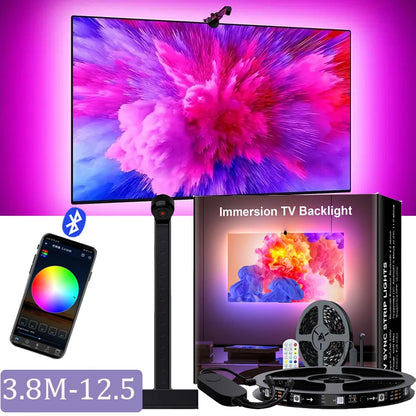 Vibrant RGBIC LED Strip Lights with Music Sync & Color Capture for Ultimate Gaming Atmosphere